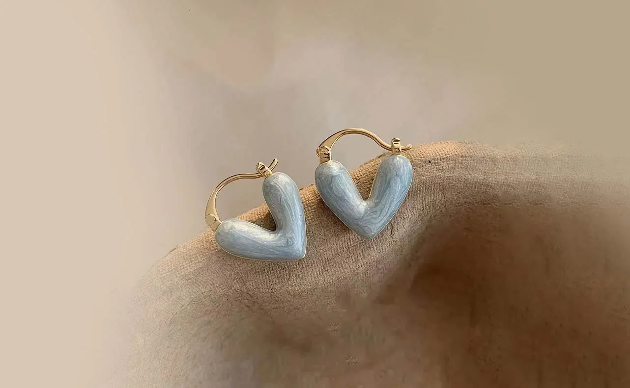 Cute Heart Dangle Earrings