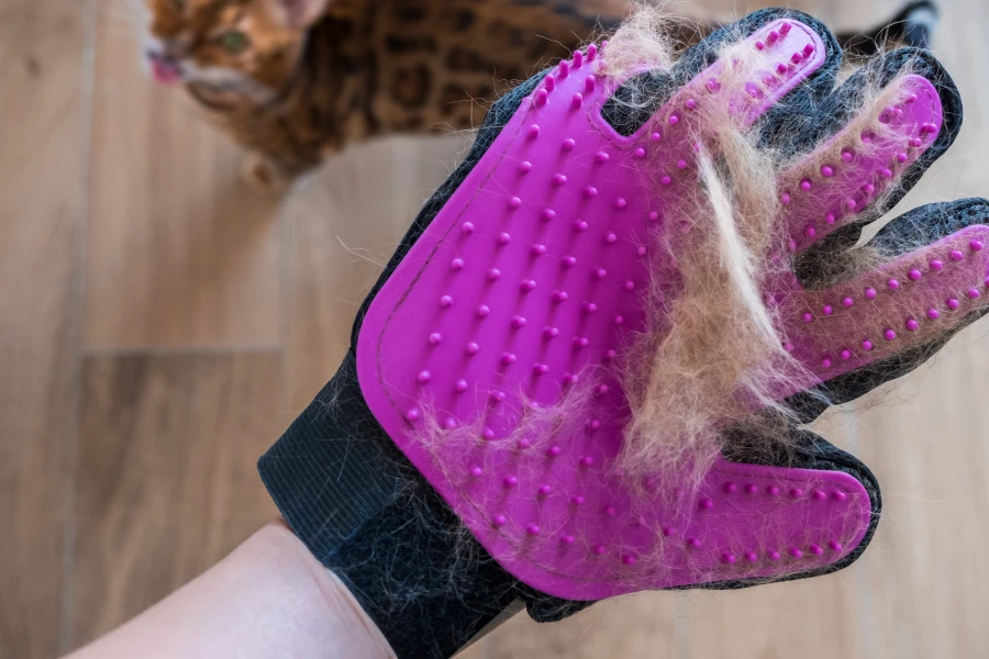 Dog Grooming Glove Brush